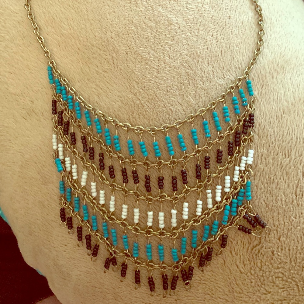 Turquoise beaded necklace